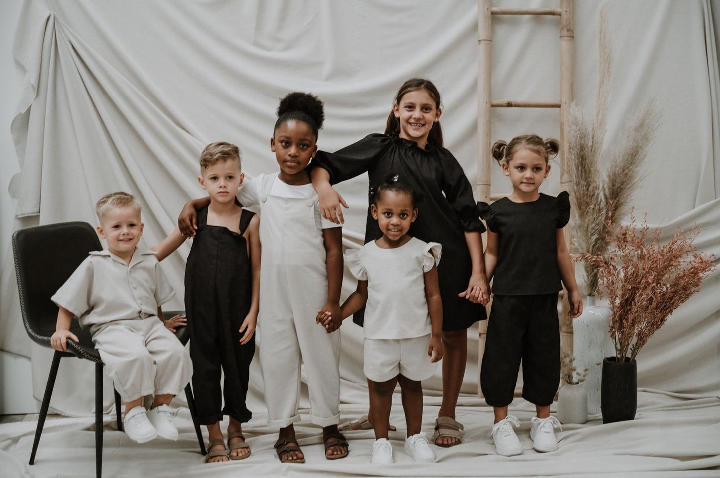 diesel&disco Unisex Tapered Pants (black & cream) [brand new]