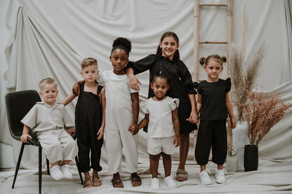 diesel&disco Unisex Dungaree (black & cream) [brand new]