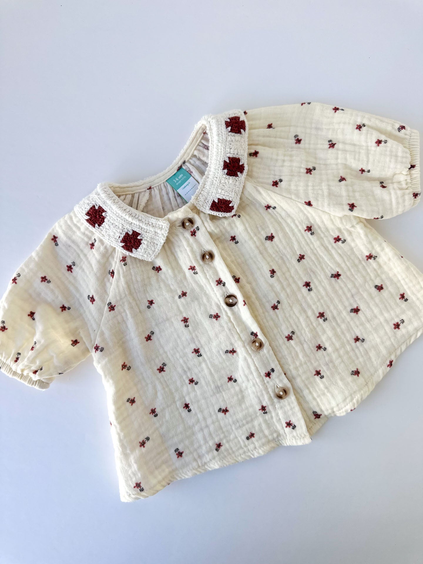 Embroidered Floral Blouse [3-6m]