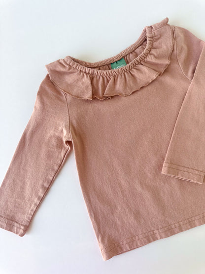 Rust-Colored Ruffle Top [6-12m]