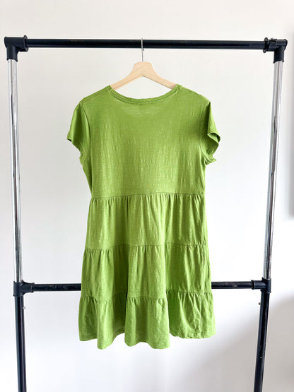 Lime Green Tiered Maternity Dress [Small]