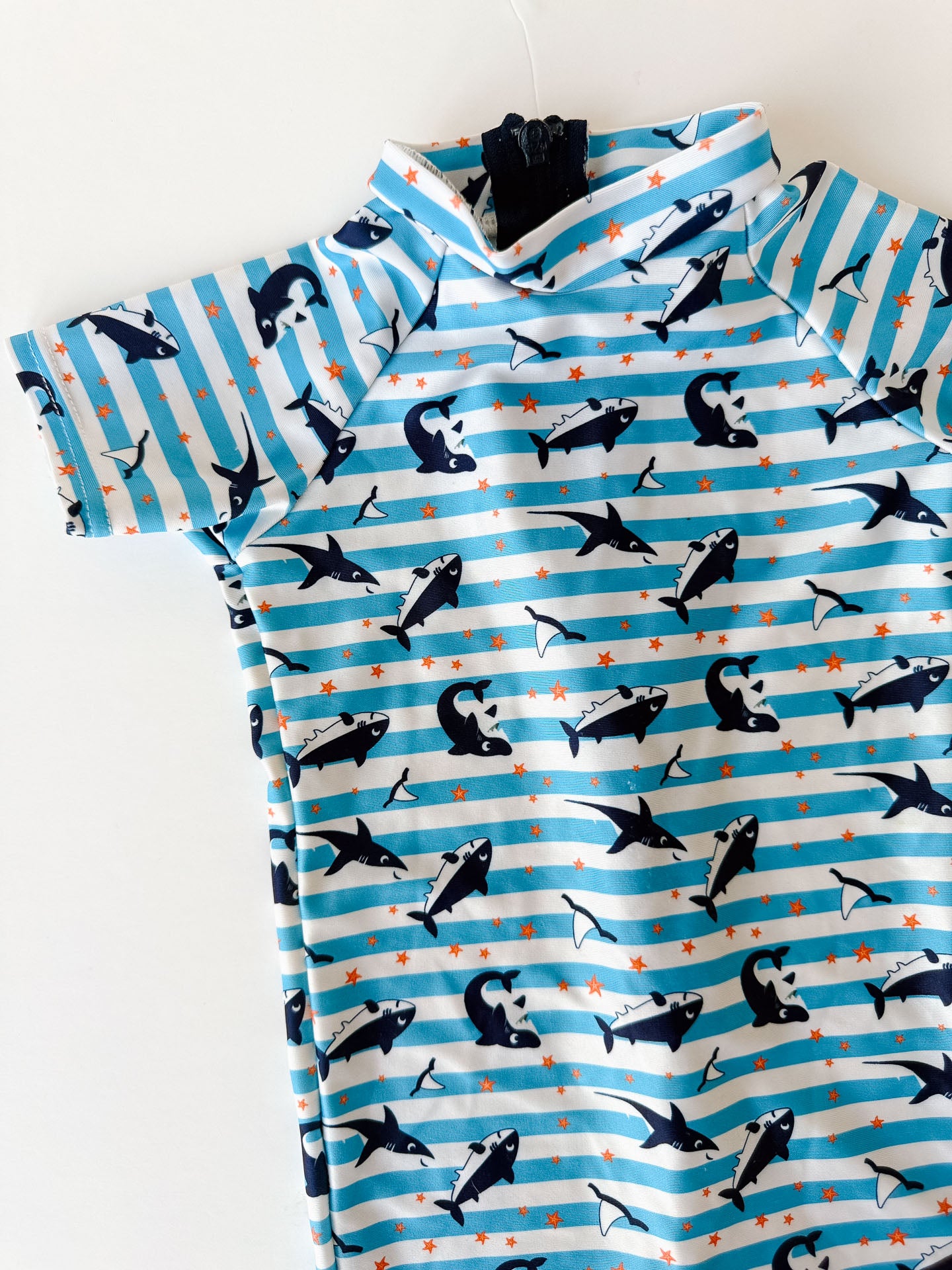 Stripes & Sharks Sun Suit [1-2y]
