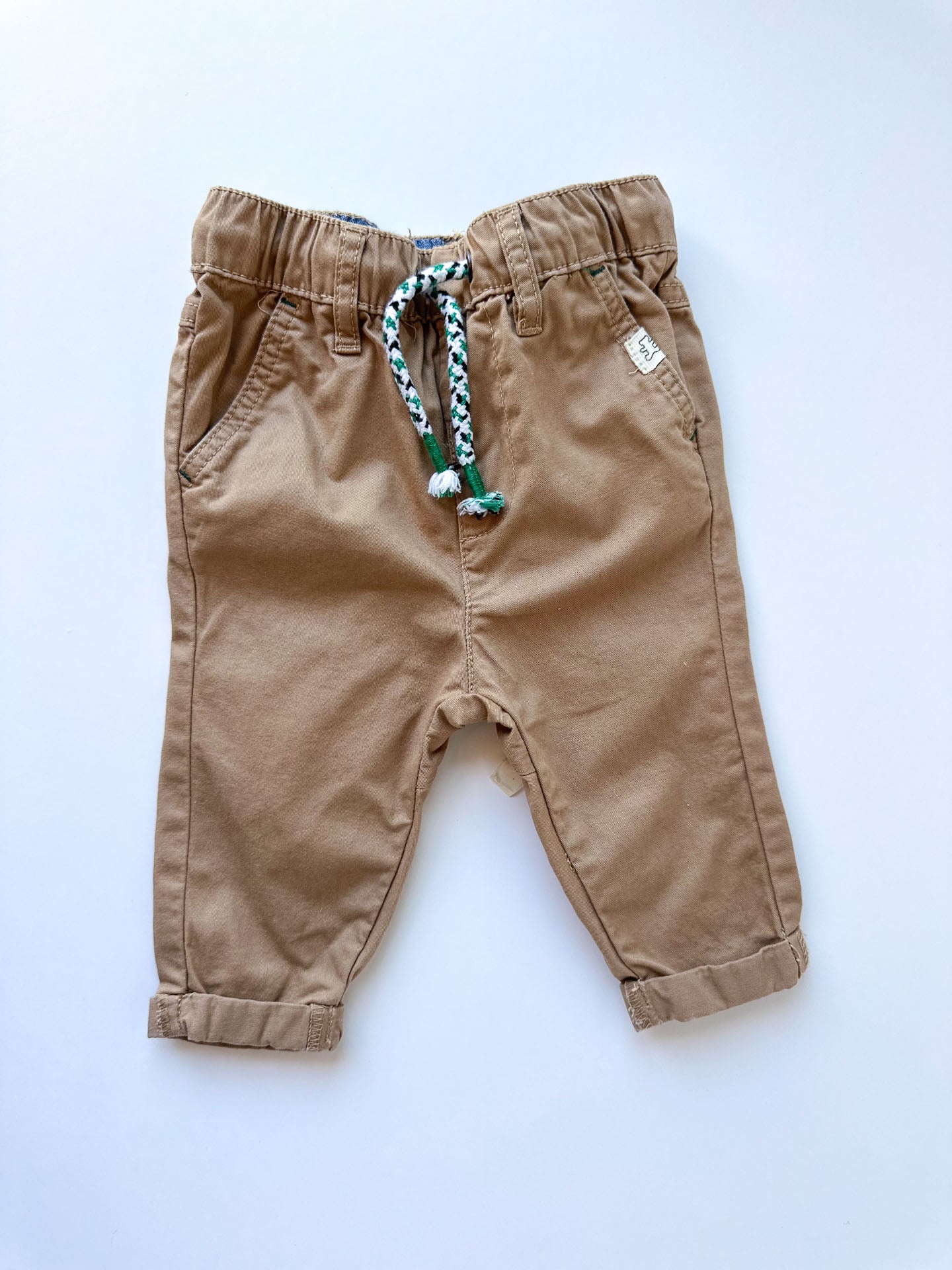 Baby Boy's Khaki Chino Pants with Drawstring [3-6m]