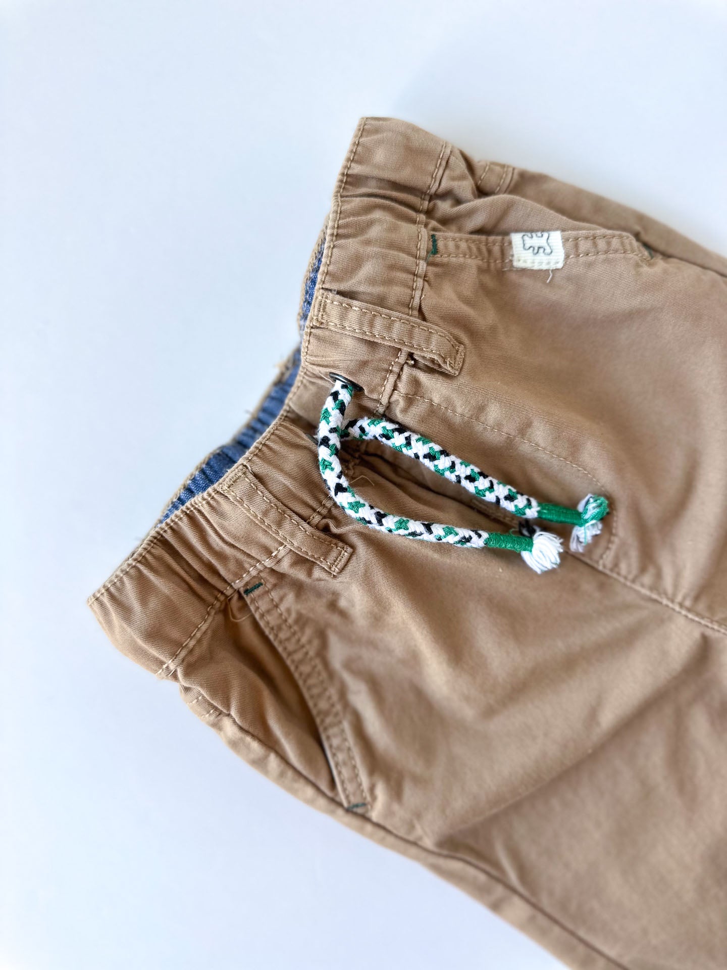 Baby Boy's Khaki Chino Pants with Drawstring [3-6m]