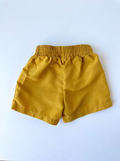 Toddler Boy's Mustard Yellow Swim Trunks [6-12m]