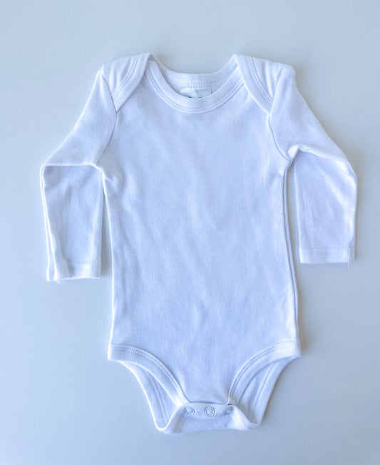 White Organic Cotton Baby Bodysuit [0-3m]