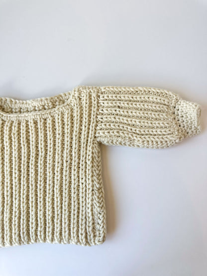 Handmade Chunky Knit Baby Sweater [0-3m]