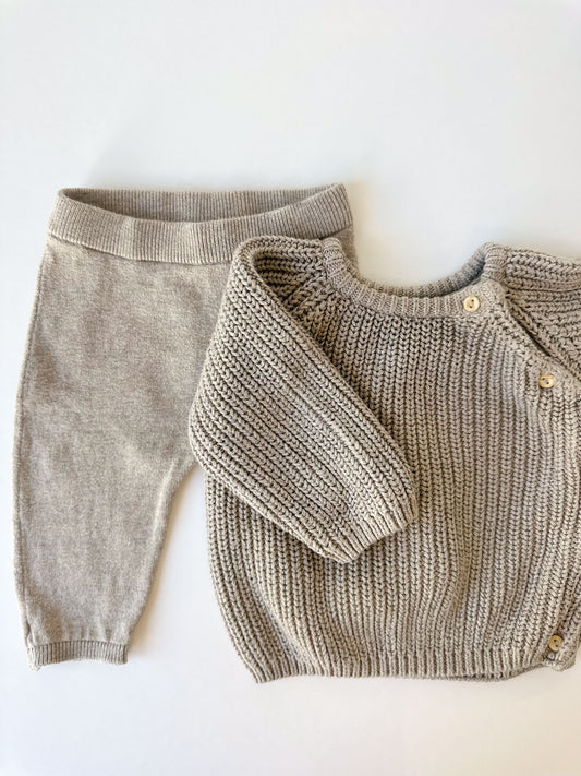 Knitted Jersey & Tights Set [0-3m]