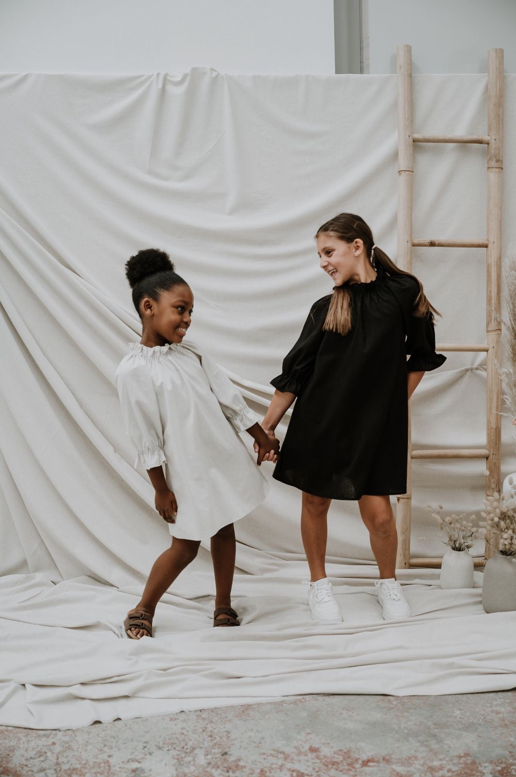 diesel&disco Ruffle Neck Dress (black & cream) [brand new]