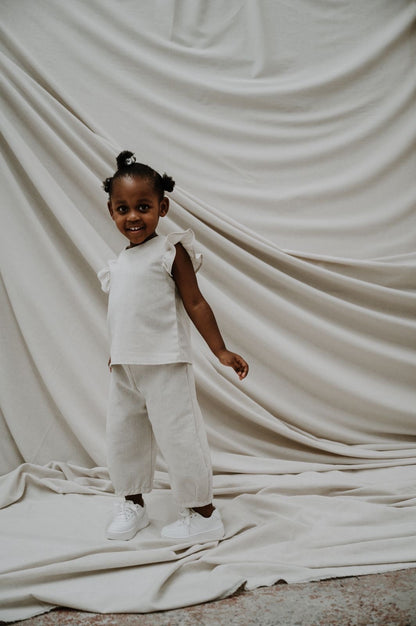 diesel&disco Unisex Tapered Pants (black & cream) [brand new]