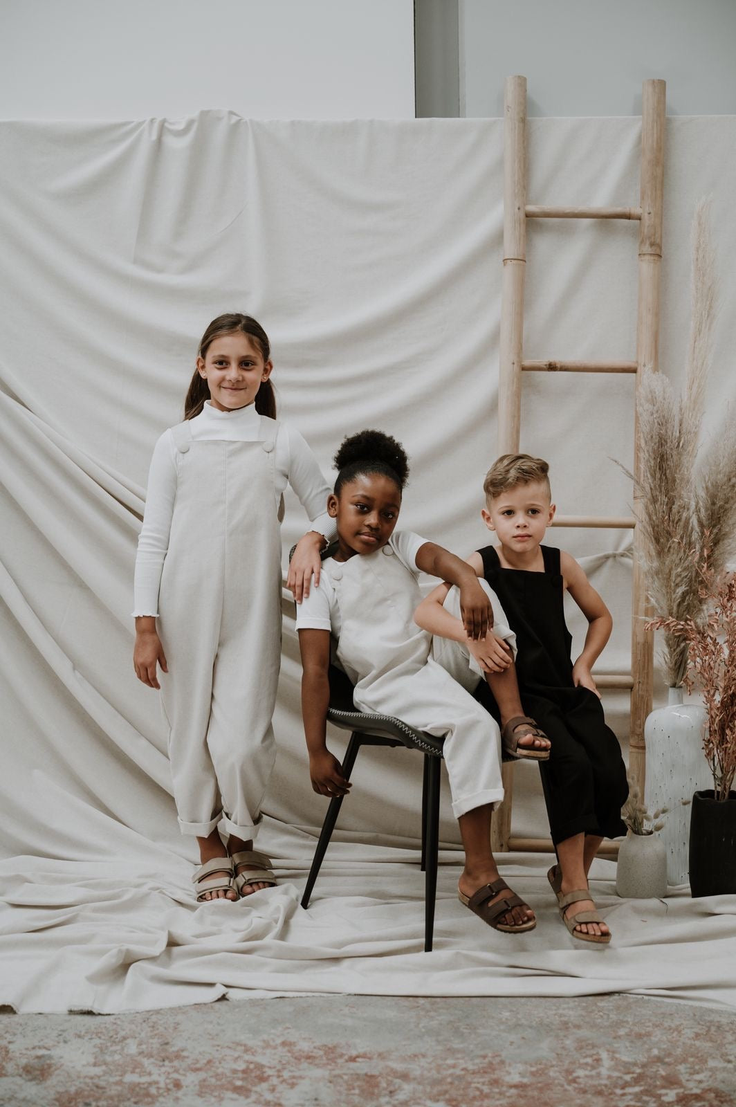 diesel&disco Unisex Dungaree (black & cream) [brand new]