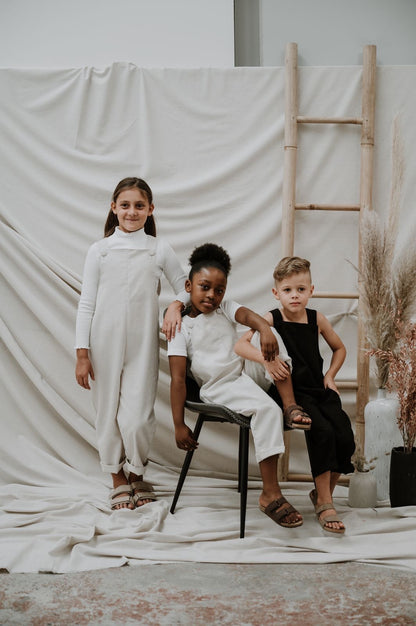 diesel&disco Unisex Dungaree (black & cream) [brand new]